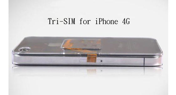 Tri-SIM Card Adaptor for iPhone 4